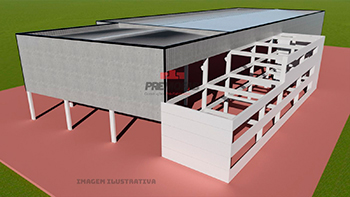 Galpão com Mezanino Externo